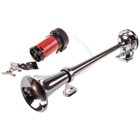 Sound signal SkyWay 007, Air, 400 mm, 12 V, 70 DCB, Chrome, S07601007