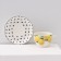 Service Porcelain Tea Daulay "Lemon", 12 objects: 6 cups 250 ml, 6 saucer d = 15.5 cm, white color