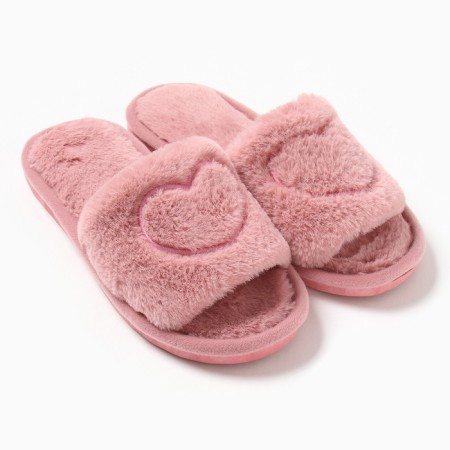 Women's slippers with an open nose, size 36-37, pink-3