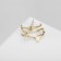 Earring "Kaff" Branch with leaves, color gold
