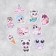 A set of paper stickers "Characters", 10 pcs