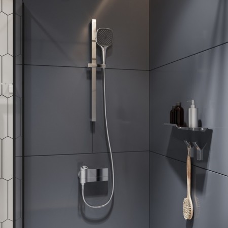 Shower stroke IDDIS SLIDE SLI70CLI17, 62X124X696 mm, holder, stainless steel, chrome-2