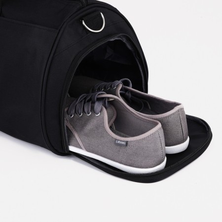 Sports bag with lightning, shoes, long belt, black color-2