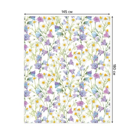 The tablecloth "Field flowers", rectangular, Saten, size 145x180 cm-1