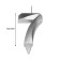 Candle in the Cake "Fine", number "7", silver metallic, 6.5 cm