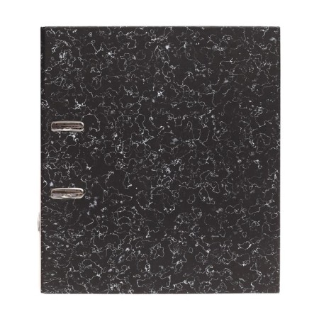 The registrar folder 75 mm, A4, calligrata, economical marble, black, mix-5
