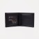 Male purse without fastener, department for bills, for maps, black color