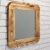 Carved, burned mirror, 50 × 50 cm