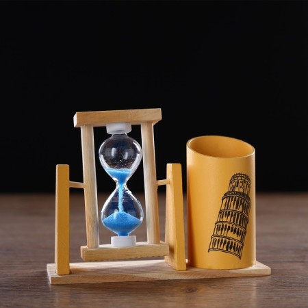 Sanding clock "attractions", souvenir, with an organizer for the office, 9.5 x 13 cm-2