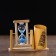 Sanding clock "attractions", souvenir, with an organizer for the office, 9.5 x 13 cm