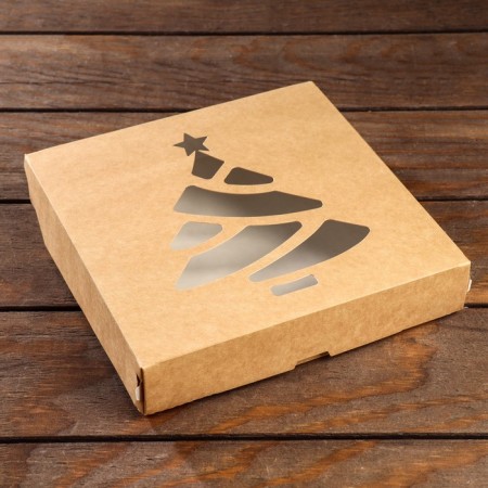 Folding box "Christmas tree", craft, 20 x 20 x 4 cm-1