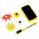 Board is double -sided, under a marker and chalk on stands (chalk, marker, magnets), mix