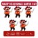 Set of foil ball 33 "Funny pirate", 5 pcs.