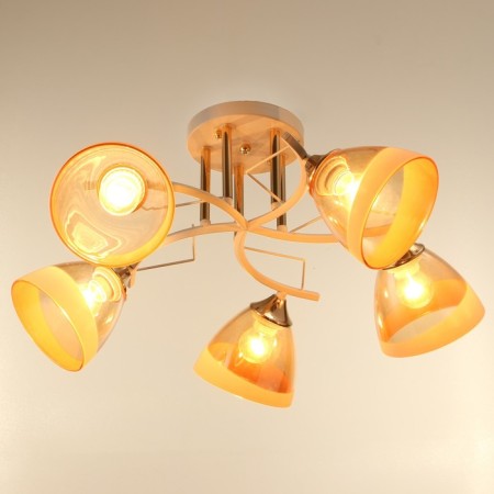 Adelela chandelier 5he27 40W white-gold 65x65x26 cm Bayerlux-1