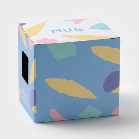Ceramic mug with a spoon "Mr.", 380 ml, blue color-7