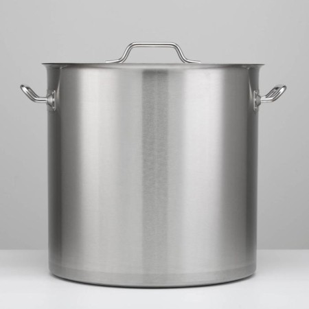 Boiler, 50 l, d = 40 cm, h = 40 cm, metal cover, triple bottom, induction, stainless steel