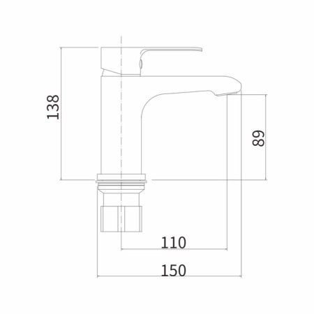 Fashun A1082-8 sink mixer, single-leaf, pour 110 mm, brass, white, chrome-1