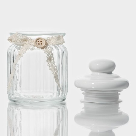 Glass Bank for bulk products with a ceramic lid of the jam, 250 ml, 8 × 13 cm-2