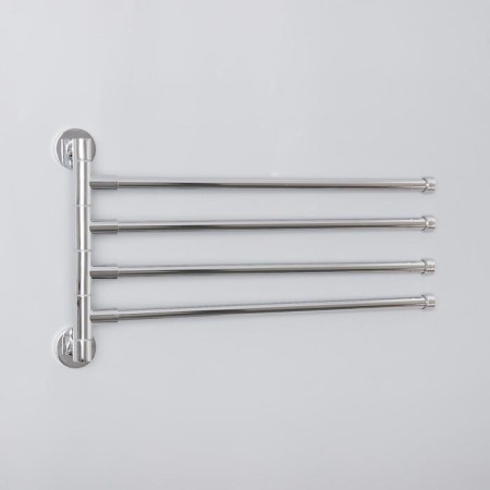 Holder for towels with 4 rotary panels, accoona a121-4, color chromium-7
