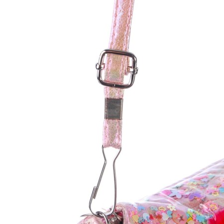 Baby bag on the valve, 6x12x16 cm, adjustable belt, pink-4