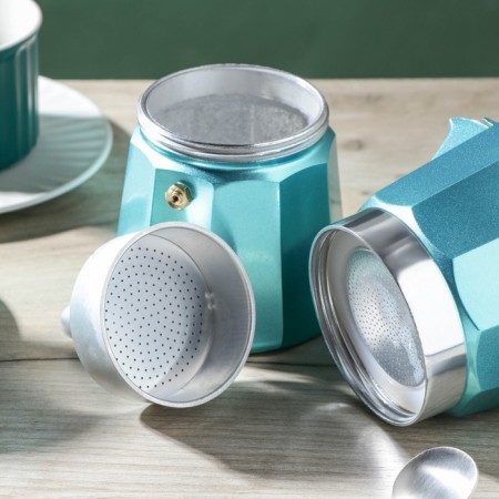 Azure geyser shade coffee maker, 6 cups, 300 ml, turquoise color-4