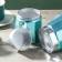 Azure geyser shade coffee maker, 6 cups, 300 ml, turquoise color