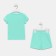 Kit (T -shirt/shorts) for girls, mint color, height 98