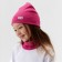 Children's cap KAFTAN with snood, rr 54-58, fuchsia