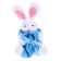 Soft toy "Rabbit", with a bag, species mix