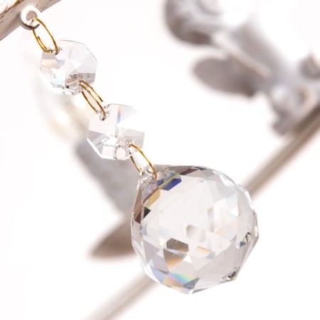 Amur chandelier, 6x40W E14, white color, gold-2
