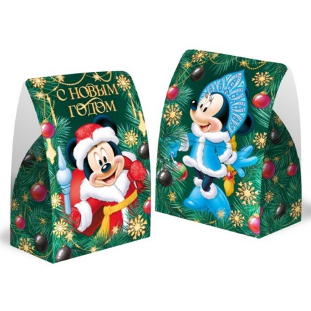 Folding box “Happy New Year! Mickey Mouse and his friends ”, New Year, size 16 × 20.6 × 9 cm.-1