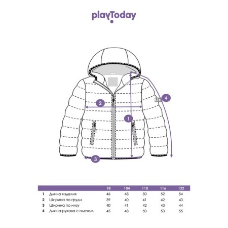 Demician jacket for the girl PlayTode, height 110 cm-10