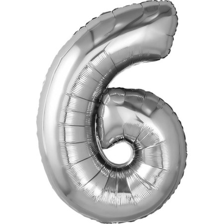 Foil ball 32 "Figure 6", silver color
