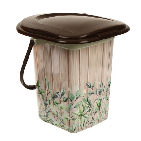 Bucket-bucket, h = 38 cm, 17 l, removable chair, beige, mix cover-3