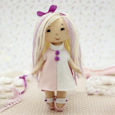 Set for creating a doll from the felt "Baby Mia" series "Girlfriends"