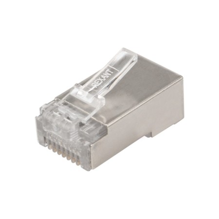 The network LAN connector to the cable, the 8p8s plug (RJ-45), under the squeeze, in the screen, 10pcs. Rexant