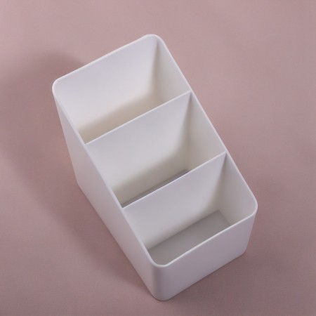 SHITE organizer for storage, 3 sections, 14.5 × 9 × 13 cm, white color-5