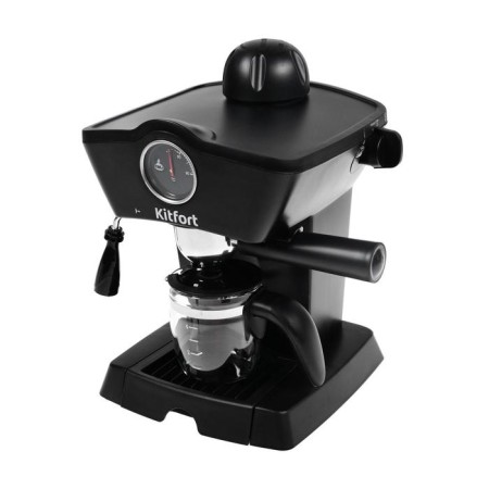 Coffee machine KitFort KT-706, Rozhkova, 800 watts, 0.25 l, cappuccino, black