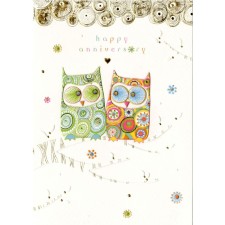 Turnowsky postcard “Two Owls”, vertical, 16.7x11.8 cm