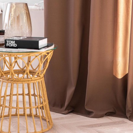 Set of curtains "Lamps", size 2x145x270 cm, brown color-2