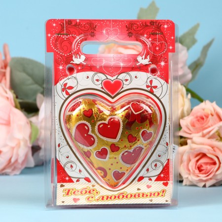 Confectionery "Heart" in a gift handbag, 60 g