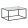 Table Journal loft with glass, 941x488x488, black muar/glass colorless