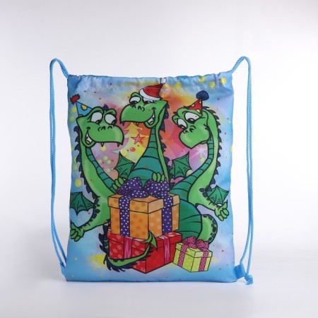 New Year's bag on the lace, the color is blue/multi -colored-1