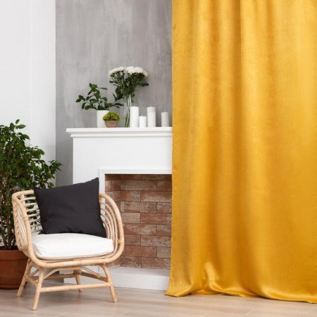 Curtain curtain Ethel "Classic" cv. Yellow, 130*300 cm, 100% p/e