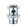 Bottom valve Ledeme L66-2, for a shell, with overflow, brass, chrome