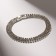 Bracelet with rhinestones "ice" elegance, 3 rows, white color in silver, l = 18 cm
