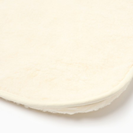 Pillow for a fur stool 50x50cm, milk, claim fur, PE100%-1