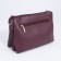Cross-Bodi bag with zipper, burgundy color