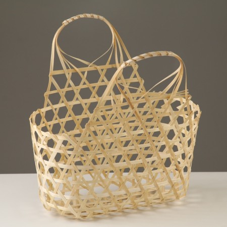 Wicker basket, 25x12x12/24 cm, bamboo-1