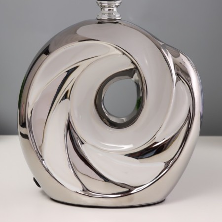 Laboil table lamp E14 40W white silver 20x20x33cm-4